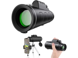 Telescopio monocular 40x60 HD Bak4 Prism Monocular Impermeable con Clip para Teléfono y Trípode para Observar GUSSHIOUS