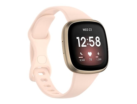 Correa De Reloj Inteligente Para Fitbit Versa 4 / Versa 3 / Sense Universal Tpu Watch Band Arena Rosa VENISYMLIS