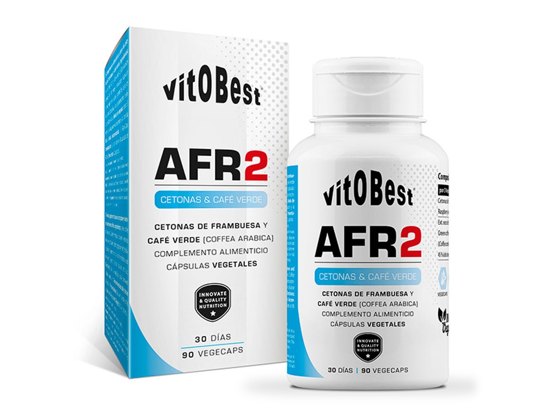 Suplemento Alimentar VITOBEST Afr2 90 Vegecaps Cetonas De Café Verde Estimula El Metabolismo (90 Caps - Frambuesa)