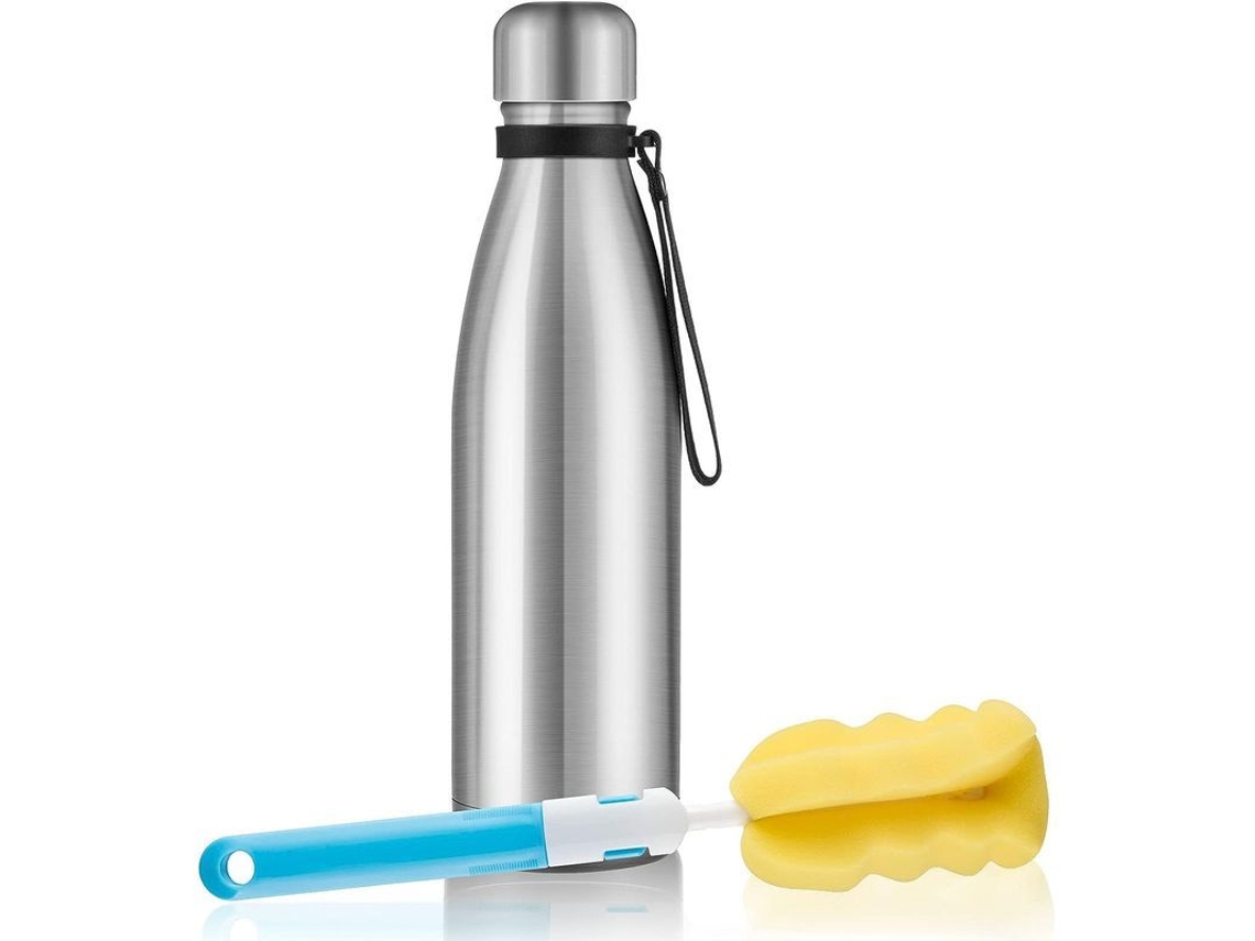 2026da-botella De Agua De Acero Inoxidable 500ml Bpa Free, 12h Caliente/24h Fría, Estanca Y Portátil (plata)