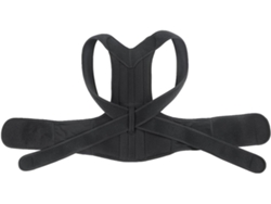Cinturón Corrector De Espalda Y Postura Ajustable, Corsé Lumbar De Poliéster Negro