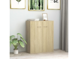 Aparador De Madera Contrachapada Color Roble Sonoma 60x30x75 Cm