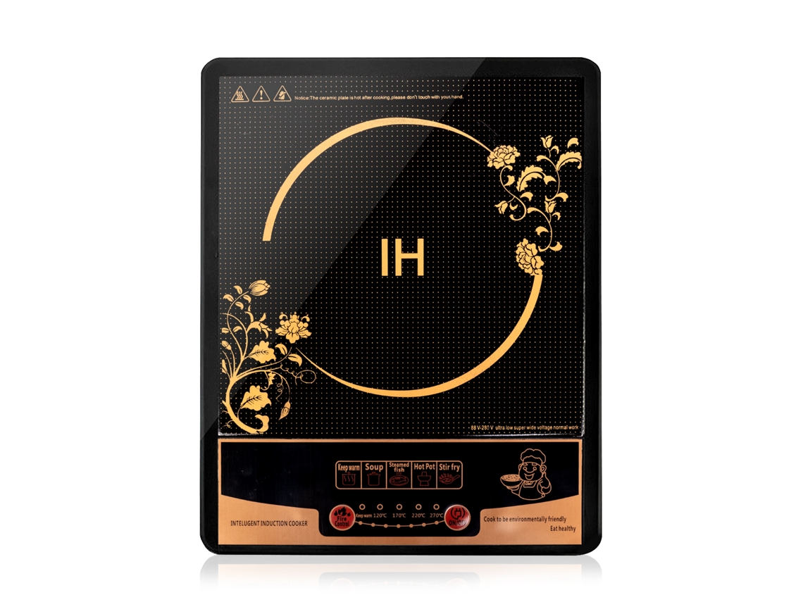 Placa De Inducción Cerámica 2200w. Zona De Cocción 25cm Y 5 Niveles De Potencia.
