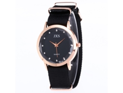 Reloj De Cuarzo Para Mujer Fashionable Con Correa De Nylon Y Espejo De Vidrio