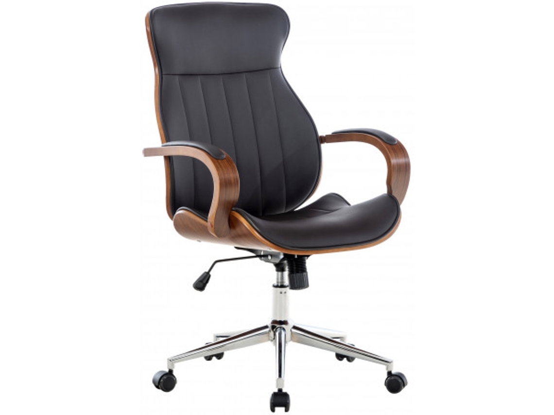 Silla de Escritorio DUDECOR (Acero - Nogueira)