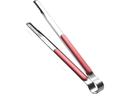 Pinzas De Cocina De Acero Inoxidable Con Mango Antideslizante Para Cocinar, Barbacoa Y Ensaladas (rosa) 22,5 Cm