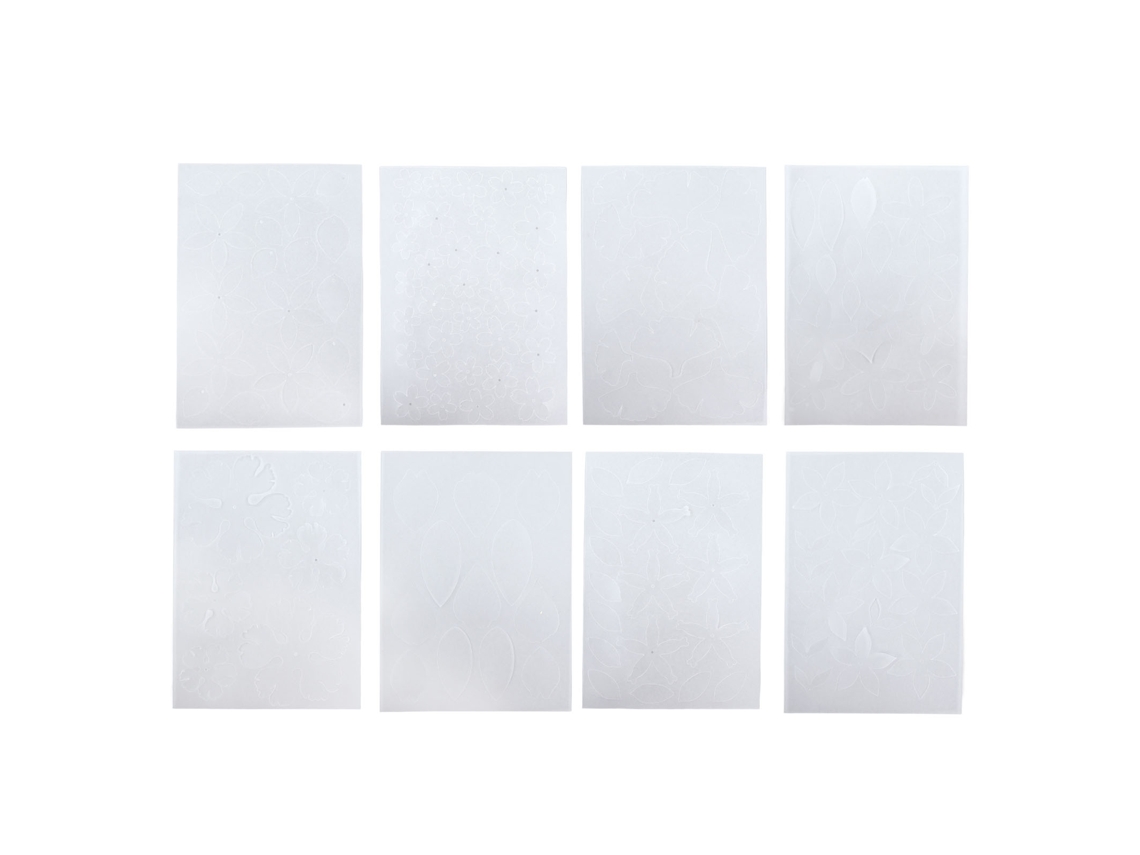 8 Láminas De Papel Termorretráctil Bops Transparente De Doble Cara Para Manualidades Infantiles Y Llaveros Diy.