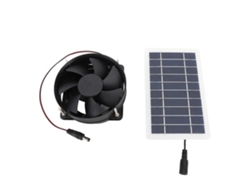 Ventilador solar silencioso de 10 W con panel monocristalino, portátil.