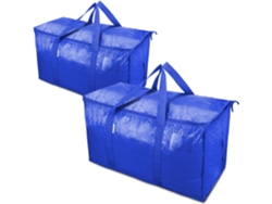 Paquete de 2 bolsas de mudanza extra grandes con cremalleras resistentes y asas de transporte