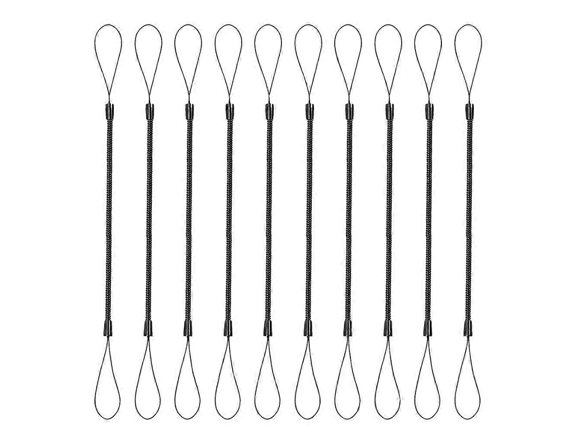 Conjunto De 10 Cordões Elásticos Espirais Anti-perda Para Canetas, Suporte Retrátil Para Tablets, Cordão De Plástico Para Prender Canetas Em Pran