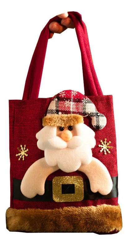 Nueva bolsa de regalo para guardar dulces de muñeco de nieve Paravayotoy