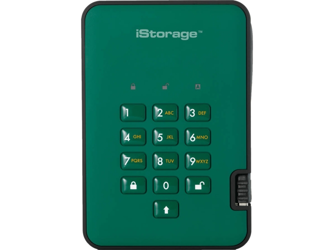 Disco HDD externo ISTORAGE diskAshur 2 Verde 1 TB (Verde - 1 TB - USB 3.1)