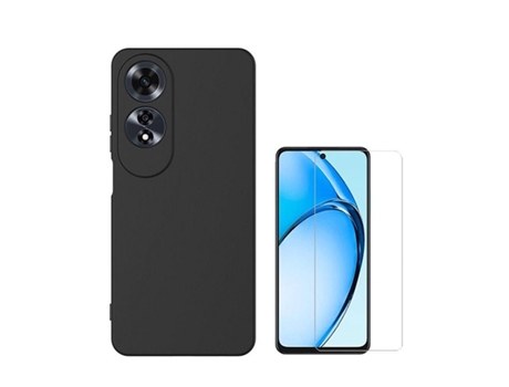 Funda Clearglass Compativel para Oppo Oppo A60 PHONECARE Negro