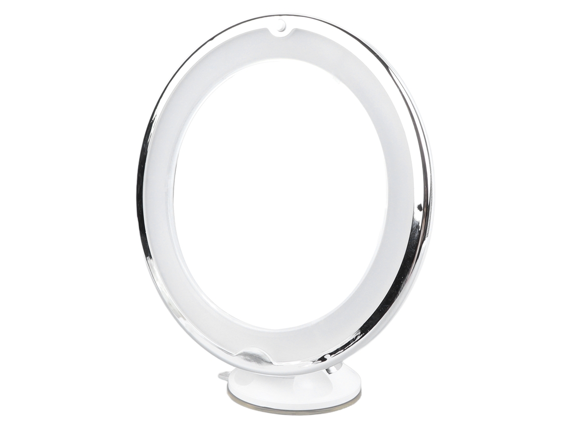Espejo De Maquillaje Led Con Aumento De 10x, Ventosa, Portátil, Iluminado Para Viajes Y Para El Hogar.