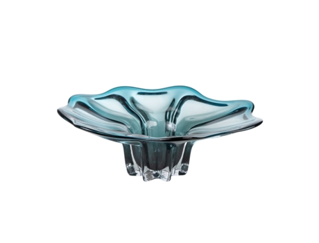 Centro de Mesa ROMIMEX Azul Vidrio 40 x 15 x 40 cm