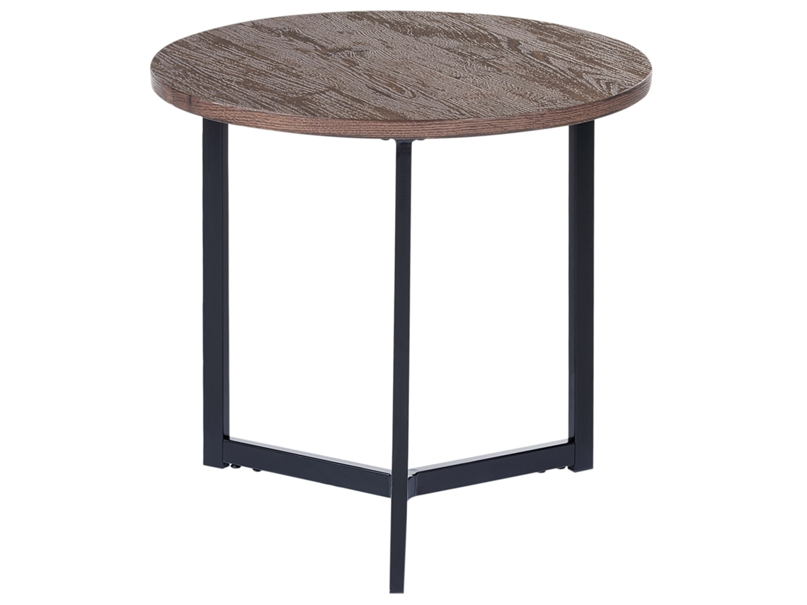 Mesa de diseño moderno BELIANI Tippo de MDF Madera oscura 50x50x43