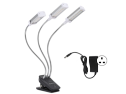 Lámpara Led De Cultivo Con 3 Cabezales, Rotación Ajustable De 360°, Temporizador, Para Plantas (enchufe Británico)