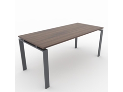 Mesa/Escritorio para teletrabajo, Oficina y hogar. Estructura Marco Abierto Color Gris Grafito. Tablero color Nogal Fabricado en España. (160 x 80 cm). OFICIT