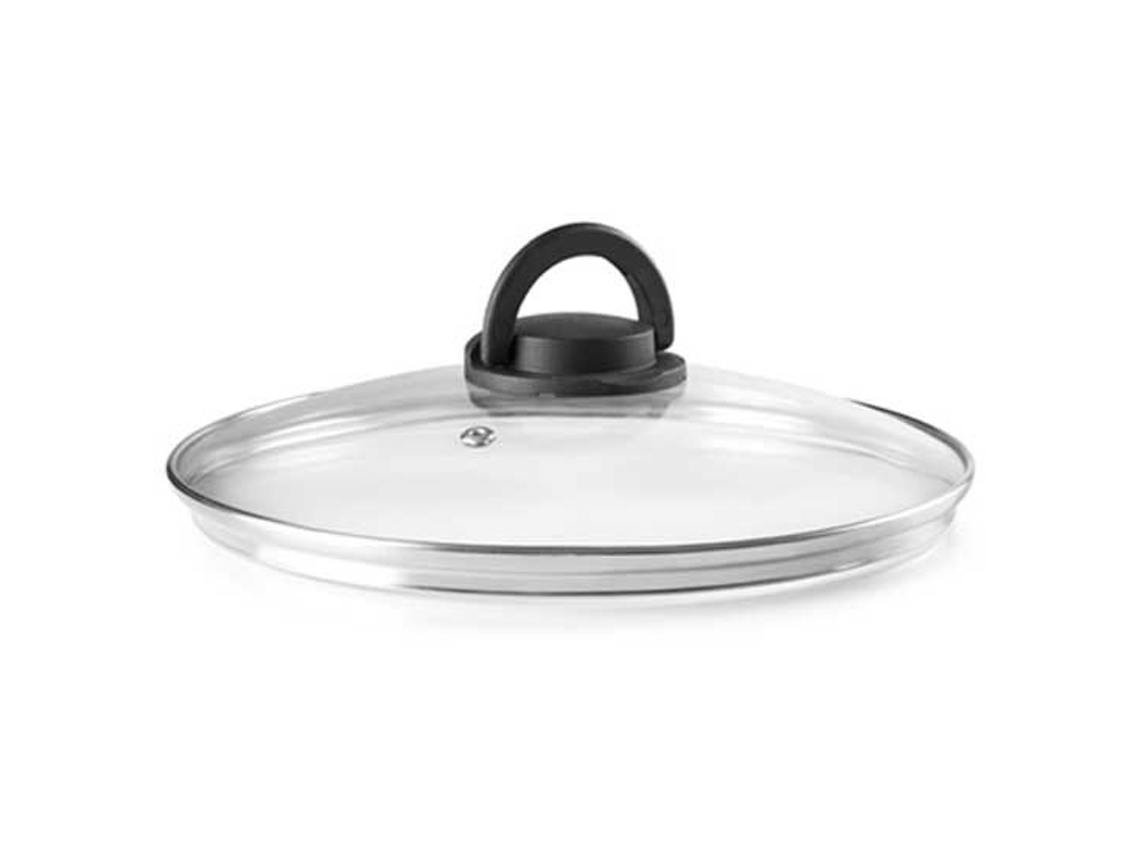 Botão Dobrável Tampa de Panela de Vidro 18 Cm Prateadoibili