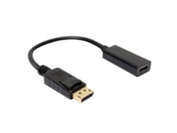 Adaptador DisplayPort para HDMI Preto. Alta velocidade e compatibilidade, ideal para casa, escritório e viagens, para usuários de computador.