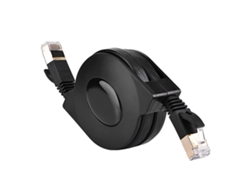 Cable De Red Ethernet Plano Blindado Retráctil Cat7 Rj45 De 600 Mhz Y 10 Gbps, 1,5 M