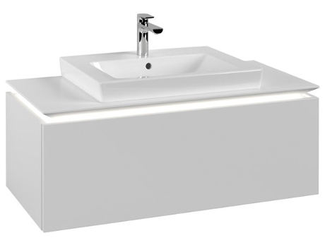 Villeroy &amp Boch Legato Vanity unit B680 1000x380x500mm centrada en el lavabo iluminación LED
