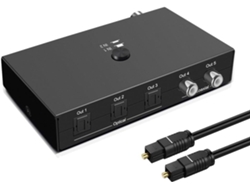 Conmutador Óptico, Divisor De Audio Digital, 2 Entradas, 4 Salidas.