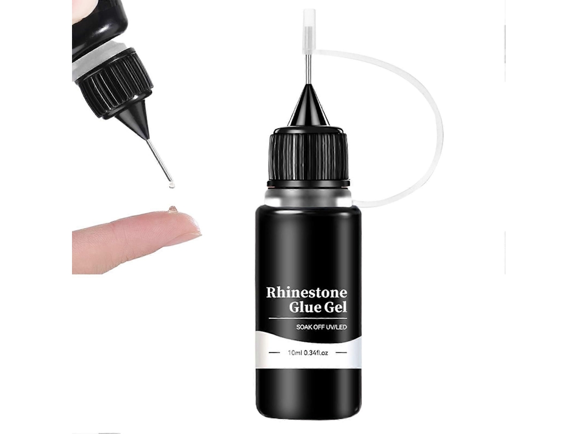 Lápiz adhesivo para uñas con diamantes de imitación, 10 ml, curado UV LED, secado rápido, adhesivo para decoración de uñas, gemas y dijes GOKOCO