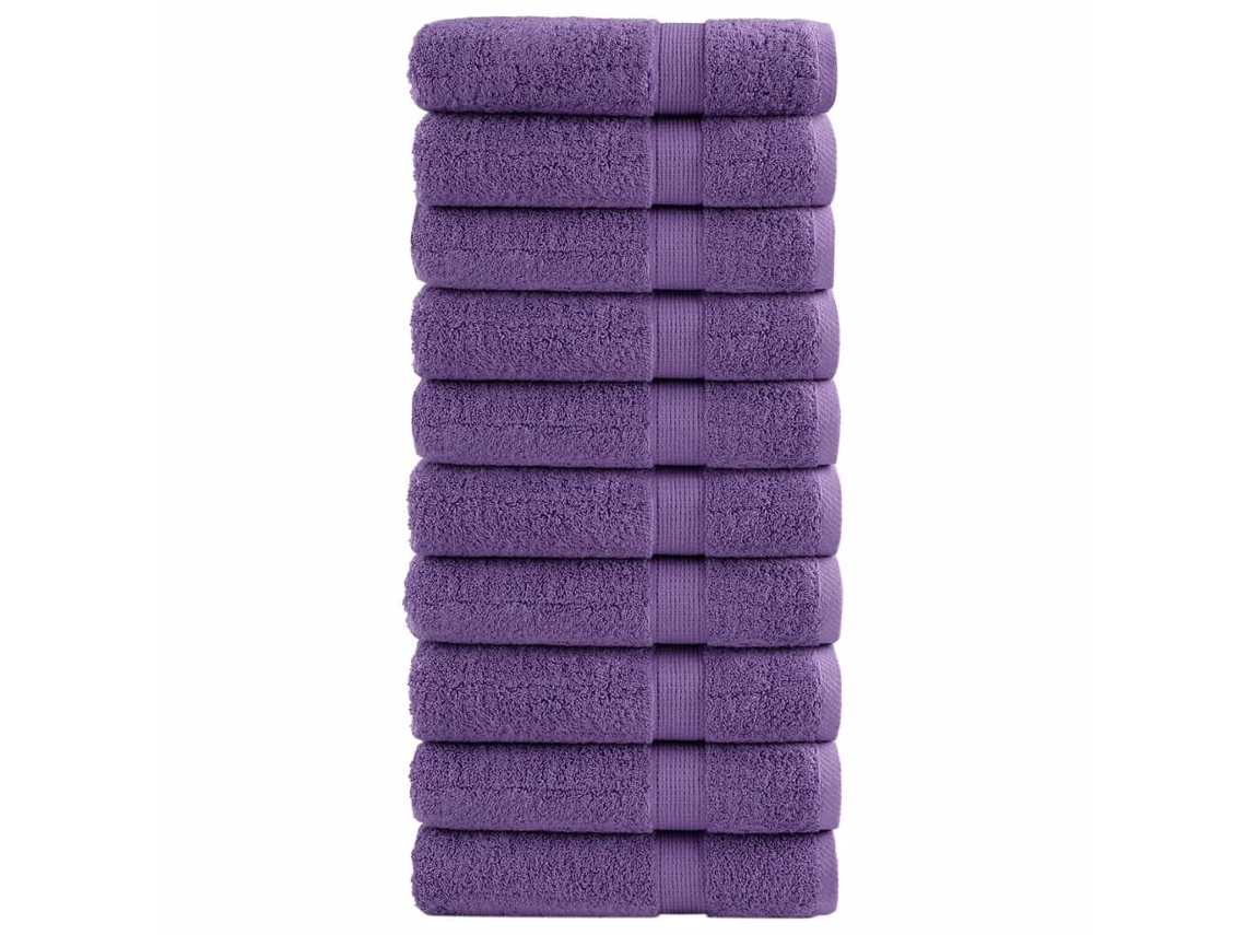 Toallas De Mano Solund 10 Unidades Morado 50x100 Cm 600 Gsm Wsd507686