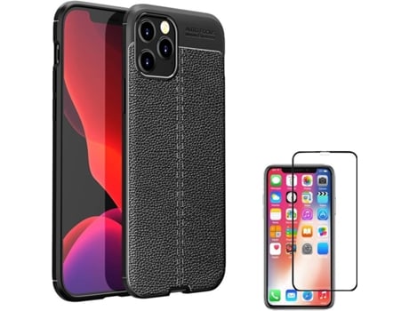 Funda + Protector iPhone 12 Pro Max Rugged Leather Gris