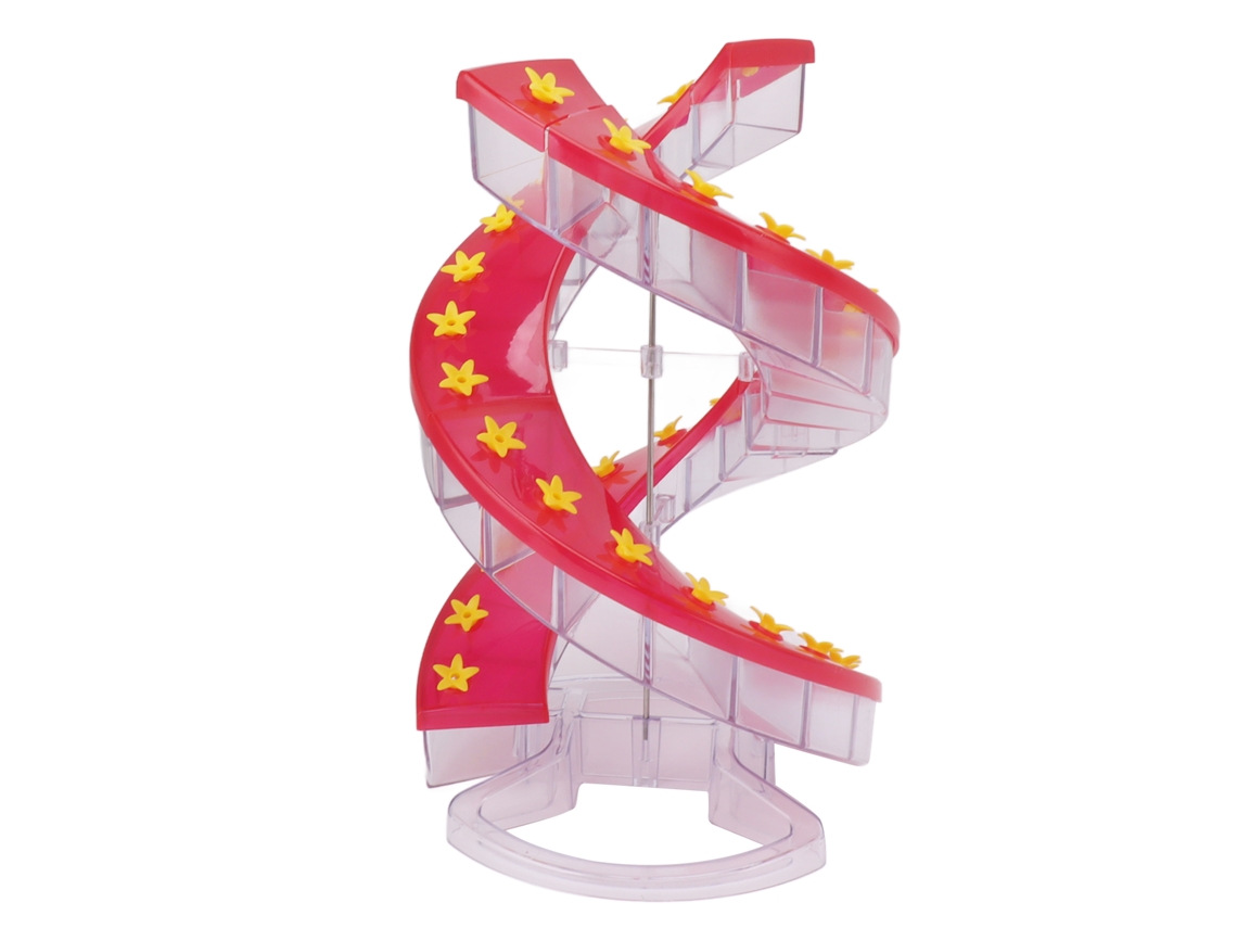 Comedero para colibríes de plástico transparente, fácil de llenar, espiral para jardín, doble hélice.