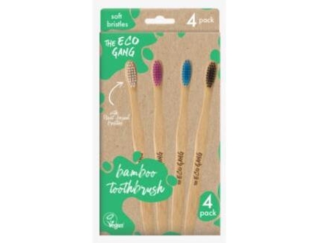 Pack Cepillo de Dientes Adulto Suave Surtido 4 Unidades THE ECO GANG