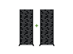 Juego de 2 paneles decorativos ARLBERG Negro Al.160cm estampado completo