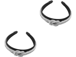 Conjunto De Diadema De Lentejuelas De 2 Piezas, Elegante Accesorio Para El Cabello Para Bodas, Blanco