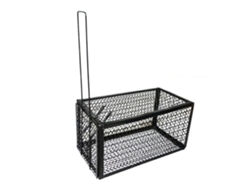 Jaula automática de acero inoxidable para atrapar ratas, ideal para el hogar o la oficina. 28x15x15 cm.