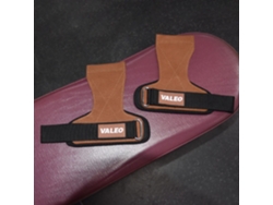 Muñequera ajustable para levantamiento de pesas, fitness, powerlifting y dominadas. Mdug (marrón, 1 par)
