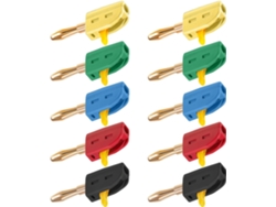 Conectores Banana Macizos De 4 Mm Con Puntas Chapadas En Oro - Estuche De Medición Pa