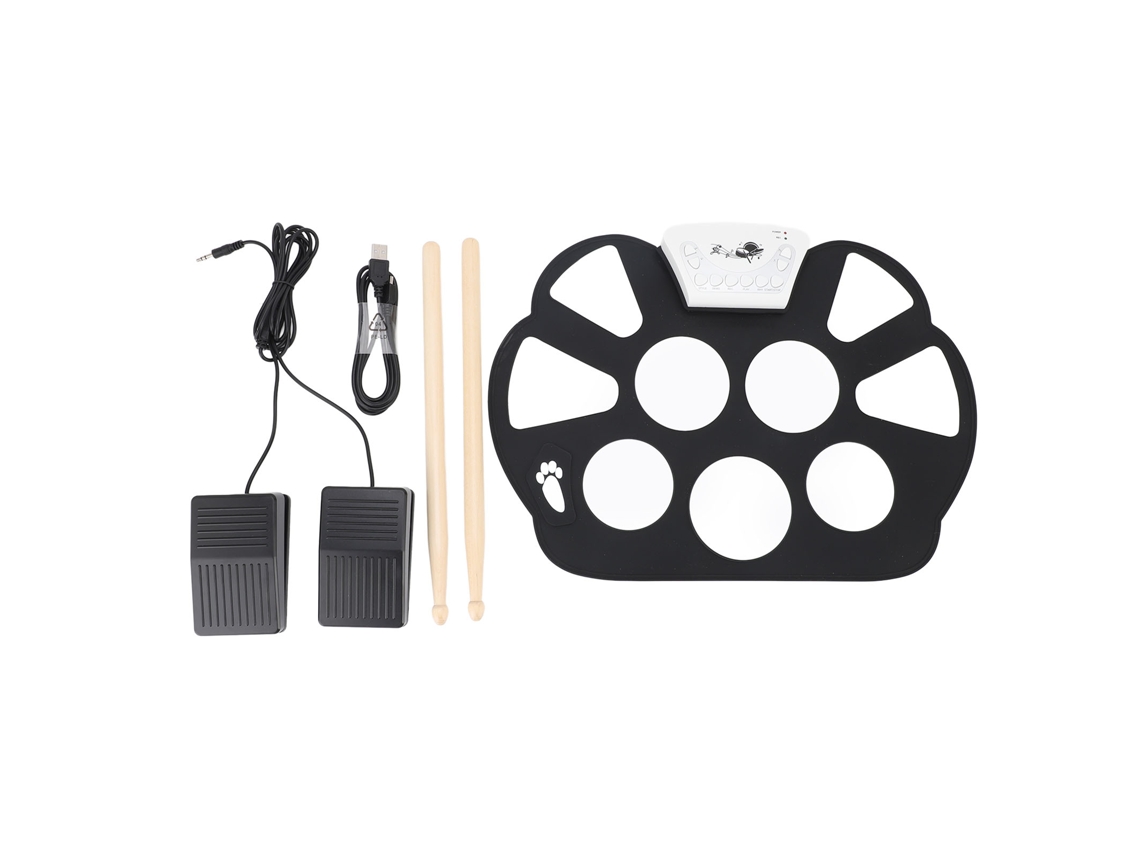 Ats-tambor Electrónico Portátil Enrollable De Silicona, Pad De Batsería Para Niños, Set De Batsería Jazz Portátil