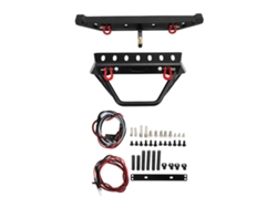 Parachoques metálico Qukaim RC para Axial SCX10 90046 SCX10 III Axi03007 con soporte para cabrestante y luces LED de Vayotoy