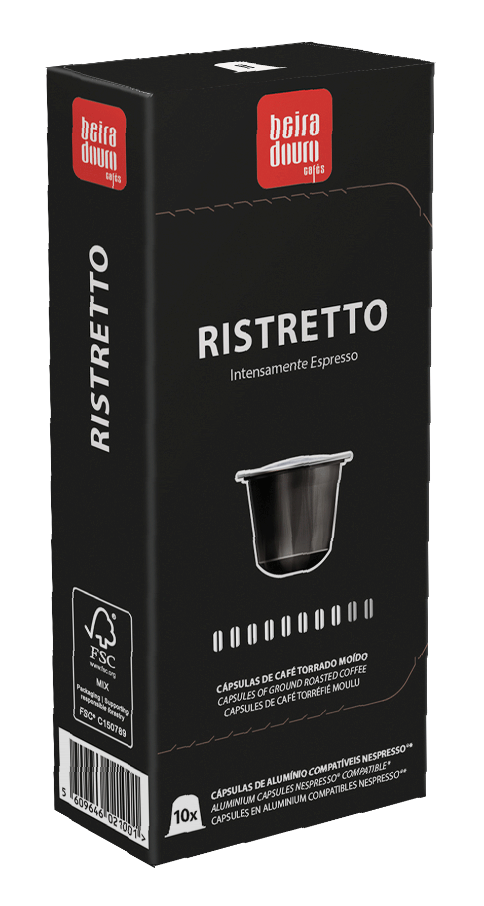 Cápsulas Café Beira DOro Ristretto 10 Cáps. Aluminio Compativeis Nespresso