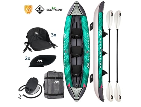 Kayak Inflable AQUA MARINA Laxo-380 Color Petroleo 3 Personas