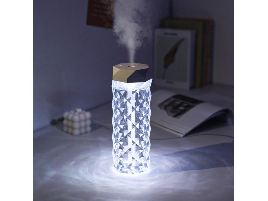 Lámpara De Escritorio Humidificadora Usb De Cristal (400 Ml), Generador De Agua Para Aromaterapia.