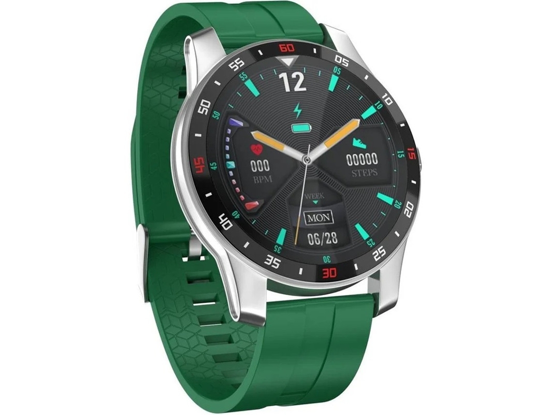 Reloj inteligente IP67 resistente al agua, pantalla a color HD de 1,3 pulgadas, modos deportivos, monitoreo de salud, control remoto, música, color verde Yizhood