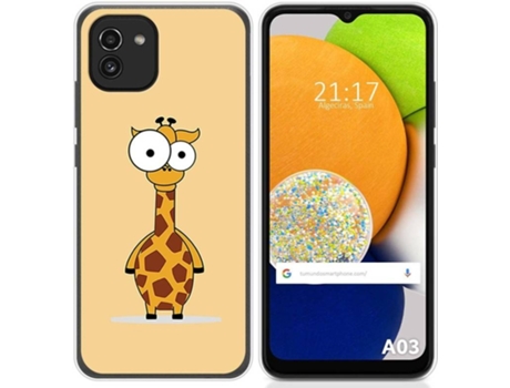 Carcasa para Samsung Galaxy A03 TUMUNDOSMARTPHONE Dibujos Jirafa Multicolor