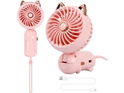 Ventilador Portátil De Mano Recargable Por Usb, 3 Velocidades, Plegable, Batería De Larga Duración.