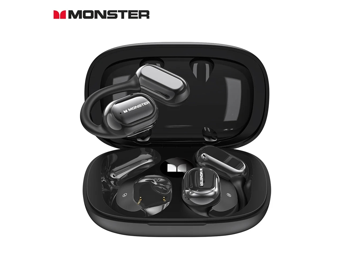 Auriculares Inalámbricos Bluetooth 5.3 Monster Ac100 Con Gancho Antideslizante, Cancelación De Ruido Y Clasificación Ipx5 Para Deportes.