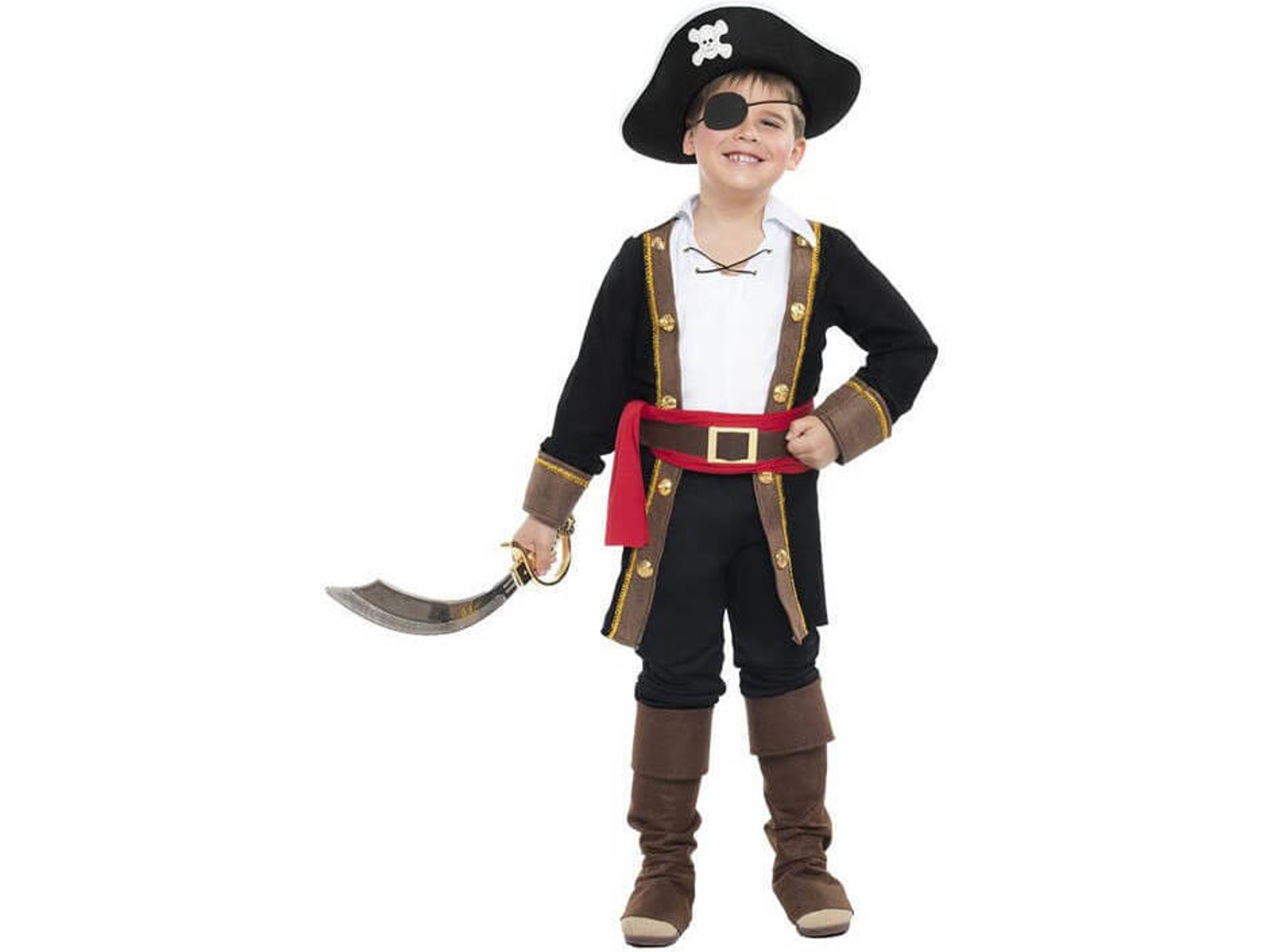 Disfraz de Niño DISFRAZZES Pirata Casaca Negra (Talla: 3 a 4 años)