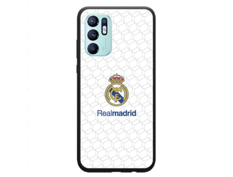 Funda Móvil Oficial Real Madrid para Oppo Reno 6 PHONECASES3D Piel Sintética Negro