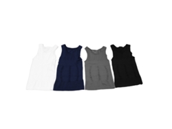 Camiseta De Compresión Para Hombre, Chaleco Moldeador Abdominal, Corte Ajustado, 4 Piezas, Talla L