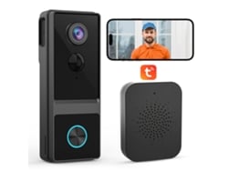 Campainha De Vídeo Sem Fio Grande Angular Hd, Visão Noturna Infravermelhos, Interfone Bidirecional Czhhmart